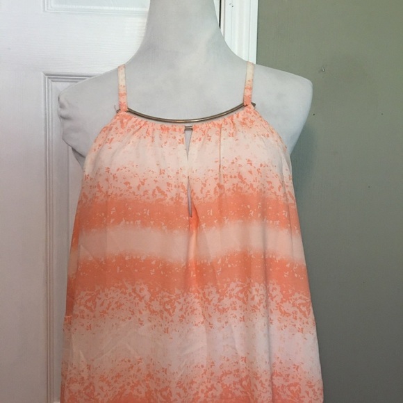 Luxology Peach & Purple Ombre Maxi Halter Style Dress Sz 20W - Picture 3 of 10
